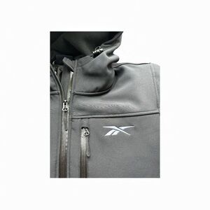 REEBOK *NWT* L 3-in-1 Systems Jacket Black Hooded Fleece Lined